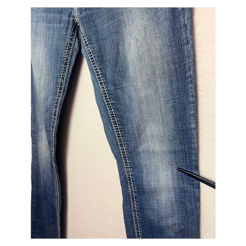 Rock & Roll Cowgirl Jeans Women's Boyfriend Blue Denim Embroidered Size 26x34 - Picture 3 of 9